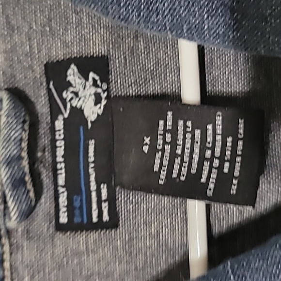 Beverly Hills Polo Club Men's Denim Jacket Size 4X - Picture 5 of 9